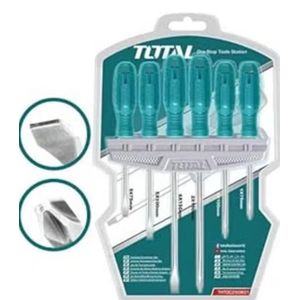 TOTAL طقم مفكات 6 قطع عاده و صليبة 