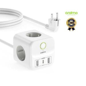 Oraimo PowerHub 2 مشترك كهرباء مكعب 6 في 1 بطول 1.5 متر