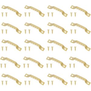 Wooden Picture Frame Hangers, Picture Hooks, Sawtooth Frame, Invisible Saw Tooth Hooks with Two Holes, 20 Pieces, with Screws 40 Pieces