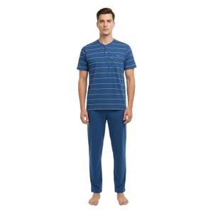 Jet Men Summer Pyjama Set Striper Top & Plain Bottom