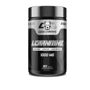 Core Champs L-Carnitine 1000 mg 90 Tablets 90 Servings - 90-Day Supply - Advanced Fat Metabolism, Energy & Athletic Performance Matrix - Non-GMO & Gluten-Free