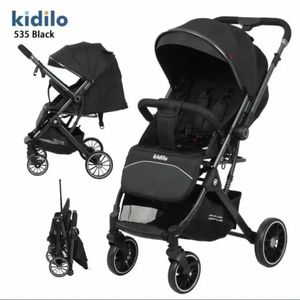Kidilo عربة أطفال كيديلو 535 قابلة للطي بمقبض قابل للعكس ومقبض ترولي