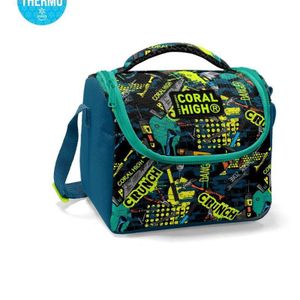 CORAL HIGH Kids Thermal Lunch Bag - Nefti Black Repair Set Patterned