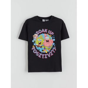 LC Waikiki Crew Neck Spongebob Printed Girl's T-Shirt