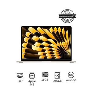 Apple New 2025 MacBook Air MW0Y3 13-Inch Display,M4 Chip 10-Core CPU 8-Core GPU Processor/16GB RAM/256GB SSD/macOS English/Arabic Starlight