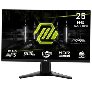 MSI شاشة ألعاب MAG 255F E20 مقاس 24.5 بوصة بدقة FHD ومعدل تحديث 200 هرتز وتقنية IPS سريعة الاستجابة (0.5 مللي ثانية) - أسود