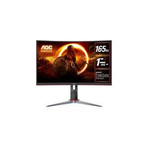 Aoc C24G2 23.6-Inch (VA / 1500R) Curved Gaming Monitor, 1920 × 1080 (FHD), 165Hz, 1ms, HDR Mode Visual Enhancement, VGA x 1, HDMI 1.4 x 2, DisplayPort 1.2 x 1, Adaptive Sync Anti-tearing Technology Black