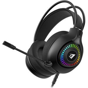 Jertech سماعة رأس أحترافية HG01 بأضائة RGB متعددة ، 3.5mm بصوت محيطي وميكروفون بخاصية الغاء الضوضاء، لاجهزة بلاي ستيشن 4 / 5 / ماك / الكمبيوتر