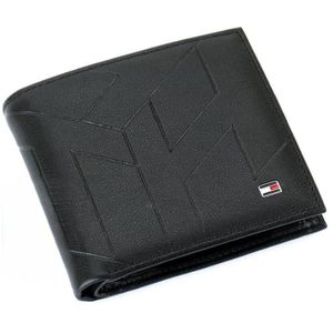 Men’s Black Genuine Leather Patterned Wallet