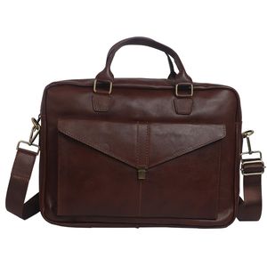 Bamm شنطة جلد طبيعي رجالي  – شنطة كروس & كتف بيزنس – مناسبة للابتوب – متعددة الجيوب – جودة عالية – 