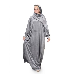 اسدال إسلامي فاخر بلون Rasasi مطابقة للقياسات الكبيرة مع حجاب متكامل، تصميم أنيق يناسب المناسبات اليومية والرسمية- خامه قطيفه  مقاس free 80-120kg