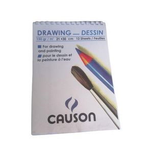 كراسات رسم بيضاء من كانسون، 12 ورقة، حجم 30*21 سم، وزن 150 جرام