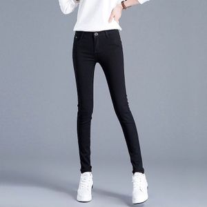 Fashion (black)Europe America Moto Birker PU Jeans Women Fashion Zipper Low  Waist Push Up Leather Trousers White Skinny Pencil Pants Mujer ACU