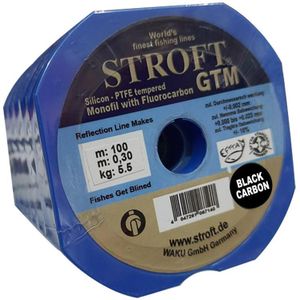 STROFT Fishing Line Invisible STROFT80% fluorocarbon made in Germany 200 meter continuous Size 30 Black Carbon