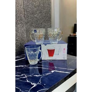 Luminarc مج زجاج فوليت 150، طقم من 6 قطع، سعة 250 مل، شفاف من لومينارك