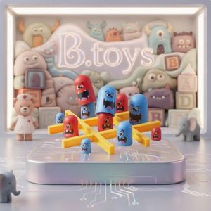 "Interactive Monster-Themed Tic-Tac-Toe Strategy Board Game Featuring Stacking Figures for Fun Family Competitive Play and Skill Development"