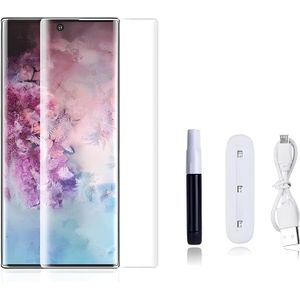 اسكرينه شاشة زجاجي مقوى من تين تك لهاتف سامسونج جالاكسي S22 ألترا 6.8 بوصة، بتقنية الأشعة فوق البنفسجية، فائق الوضوح، مقاوم للخدوش، مقاوم لبصمات الأصابع، تغطية كاملة وحماية شاملة