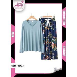 بيجامة حريمي صيفي وان سايز تلبيس من 55 إلى 75 كجم