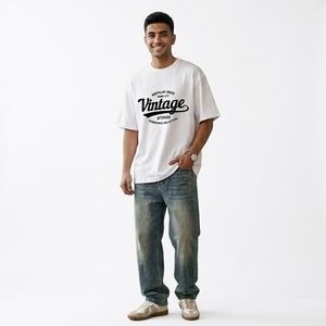 Oversize T-shirt - White - Made Of Cotton