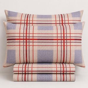 Snooze طقم ملاية سرير عاديه قطعتين، 180*235 سم+ كيس وسادة إضافي، تصميم كلاسيك