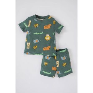 Defacto Homewear Knitted Pyjamas - Green