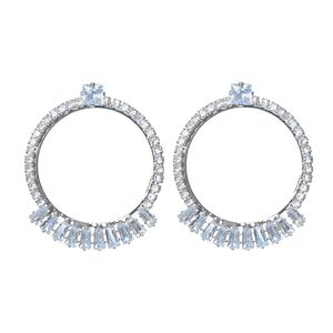 3Diamonds Women Ring Earrings With Cubic Zirconia