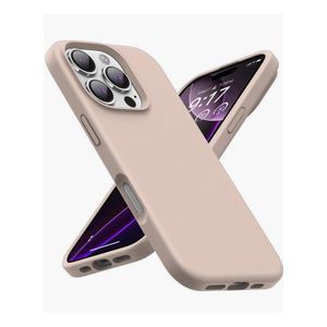 متوافق مع جراب iPhone 16 Pro مقاس 6.9 بوصة، جراب نحيف من السيليكون السائل، 4 طبقات من المطاط الهلامي الناعم، جراب حماية للهاتف مقاوم للصدمات مع بطانة من الألياف الدقيقة المضادة للخدش (وردي مطفي)