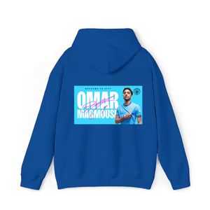  Blue cotton hoodie a Manchester City logo (Marmoush) 
