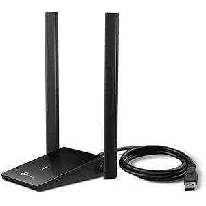 TP-Link مُحول واي فاي USB لاسلكي TP-Link Archer T4U Plus AC1300 - ثنائي النطاق مع هوائيات مزدوجة عالية الكسب - منفذ USB 3.0 للكمبيوتر المكتبي واللابتوب