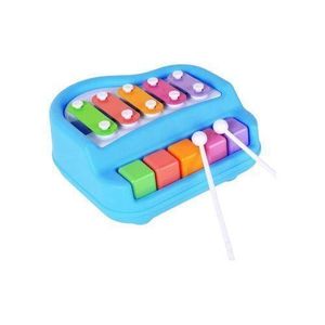 2-in-1 Baby Xylophone and Piano Musical Toy - Colorful Percussion and Keyboard Instrument with Mallets for Early Childhood Education