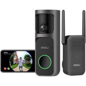 Imou  4MP Panoramic Video Doorbell DB3 KIT with Chime, 2K+ WiFi, 5m Night Vision, AI Parcel Detection, App Alert, Head-to-Foot View, Two-Way Audio, Indoor Outdoor