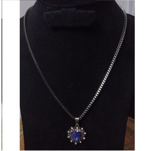 Women's Blue Stainless Steel Necklace