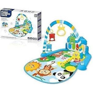Kick and Play Floor Baby Mat and Play Piano Gym Mat – Infants Musical Activity Center with 5 Hanging Sensory Toys and Early Education Floor Playmat girly