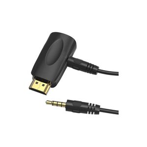 HDMI to VGA Adapter with 3.5mm Audio Cable â€“ 4K Male to Female Gold-Plated Converter for Laptop, Desktop, Monitor, Projector, and HD TV