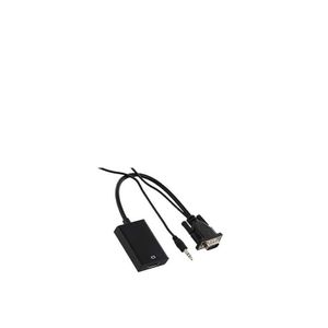 Black VGA Male To HDMI Output 1080P HD and Audio TV AV HDTV Video Cable Converter Adapter