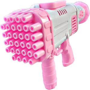 Ruhani Bubbles Gun For Toddlers Toys,Gatling Bubble Machine Outdoor & Indoor Toys For Boys And Girls I Bubble Gun For Kids 32 Hole Pink