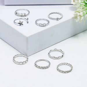 fluffy women accessories Set Of Rings 9 Pcs Fluffy Women's