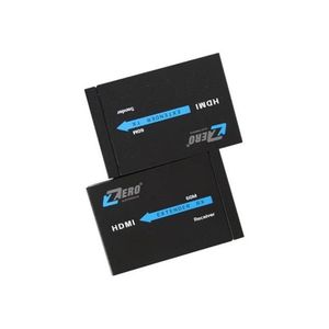 ZERO Hdmi Extender, Hdmi to Rj45 Extender Network Converter - Repeater Over Cat 5E/6 1080P Up to 60M Extender for Hdtv Hdpc 4K 2K
