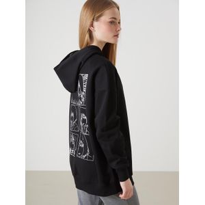 LC Waikiki Anime Printed Oversize Women's Thick Hoodie