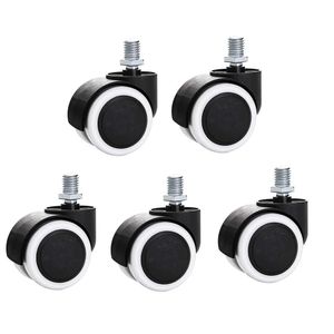 Universal Swivel Chair Caster - Office Boss Chair Mute Wheel Accessories, Pulley Plunger Threaded Wheel, 5 Pcs EL-Motahida