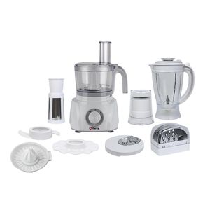 Hervy Multi-Act Food Processor 1000W, 30 Functions, 1.5L Jug, 1L Chopper, White