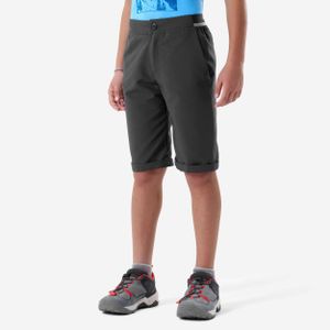Decathlon شورت للمشي لمسافات طويلة 7 - 15 سنة للأطفال - رمادي غامق
