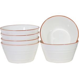 Ceramic Bowls Set of 6, 32oz Deep Soup Bowls for Kitchen Large 6 Inch Bowl for Oatmeal, Cereal,Pasta, Fruit, Salad, Ramen, and Rice Dishwasher & Microwave Safe