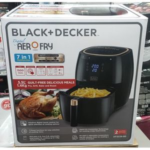 Black + Decker Aerofry Air Fryer, 4.5 Liters, Black - AF350-B5, Best price  in Egypt