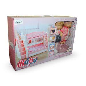 Twin Baby Dolls Playset with Bunk Bed & Accessories