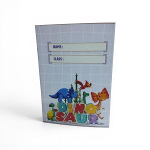 Extra Line Stapled English Ruled School Notebook, 40 Sheets, Dinosaur Design, Duplex Cover, 16 x 22.5 cm