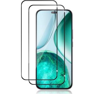 واقي شاشة زجاجي مقوى مقاوم للخدش من داتري، بدرجة صلابة 9H، لهواتف Honor X8C و Honor 200 Lite و Honor 400 Lite، عبوة من قطعتين (أسود)
