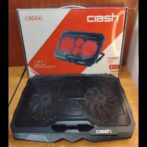 Crash Laptop Cooling Fan with Four Powerful Cooling Fans: Two 14cm Fans - Two 7cm Fans, 1000 RPM, 5.5W Power, 2.9cm Thickness - C8000