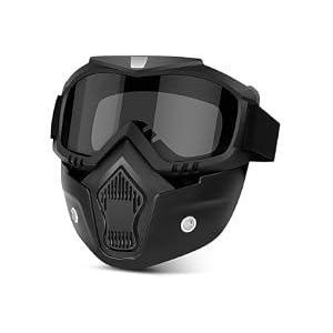 MT Reusable UV Protection Goggle Mask, Anti-Scratch, Face & Eye Protector, Windproof & Dirt-Proof with Detachable Soft Foam Padded Mouth Filter for Cycling, Off-Road & Racing Unisex
