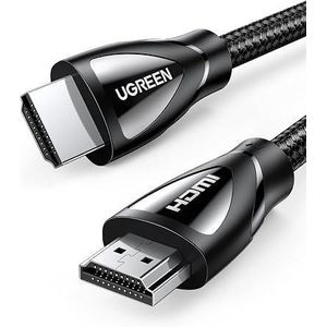 Ugreen  8K 60Hz FUHD HDMI 2.1 Male to Male Cotton-Braided Video Cable, 48Gbps High Speed Supports 3D Display Compatible With TV, Monitors, PC, Laptop (1.5M)